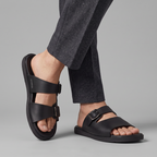 Buckle Slide Sandals black