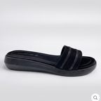 Studded Strap Slides black