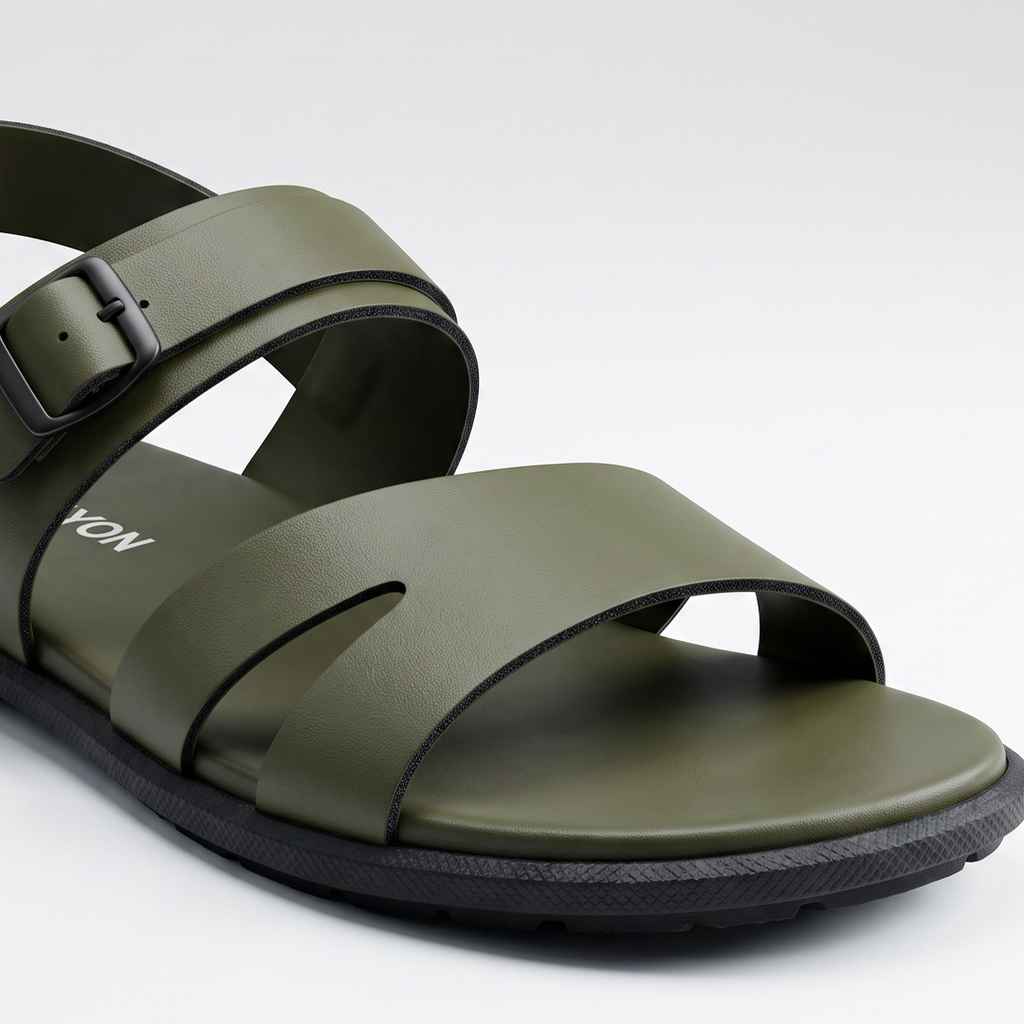 Men's Buckle Sandals Green