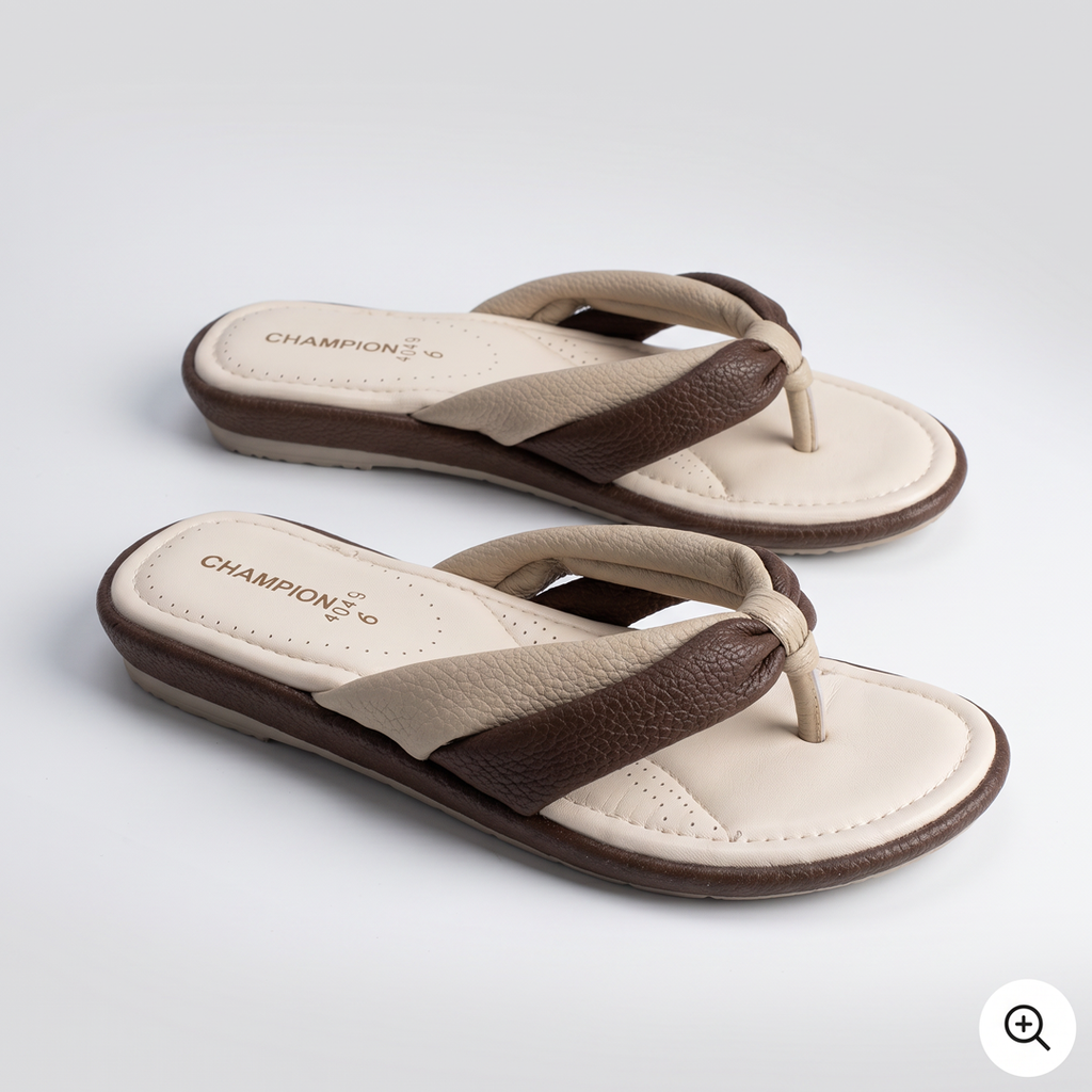 Knotted Flip Flops brown