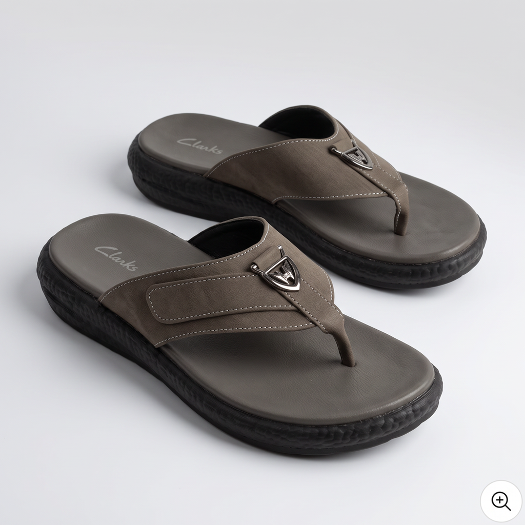 Tan Comfort Thong Sandals grey
