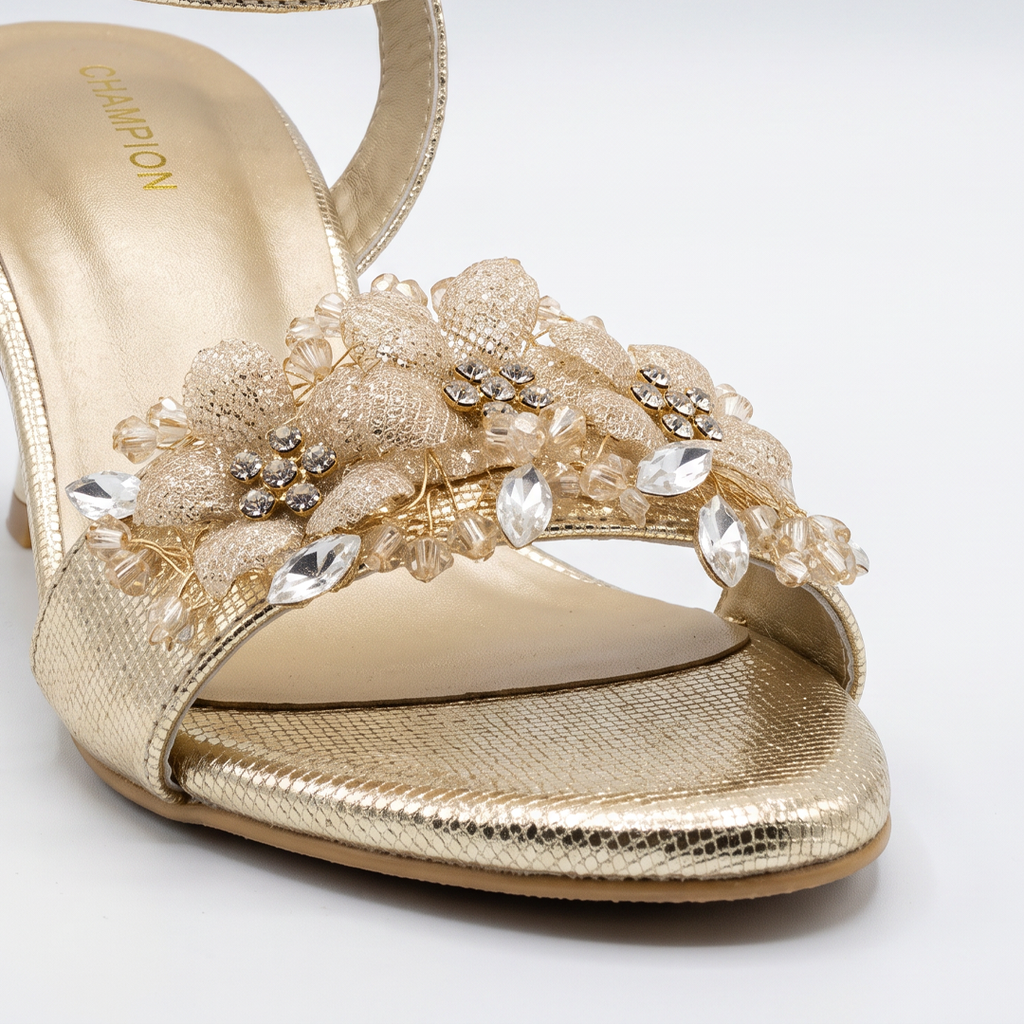 Embellished Heels gold