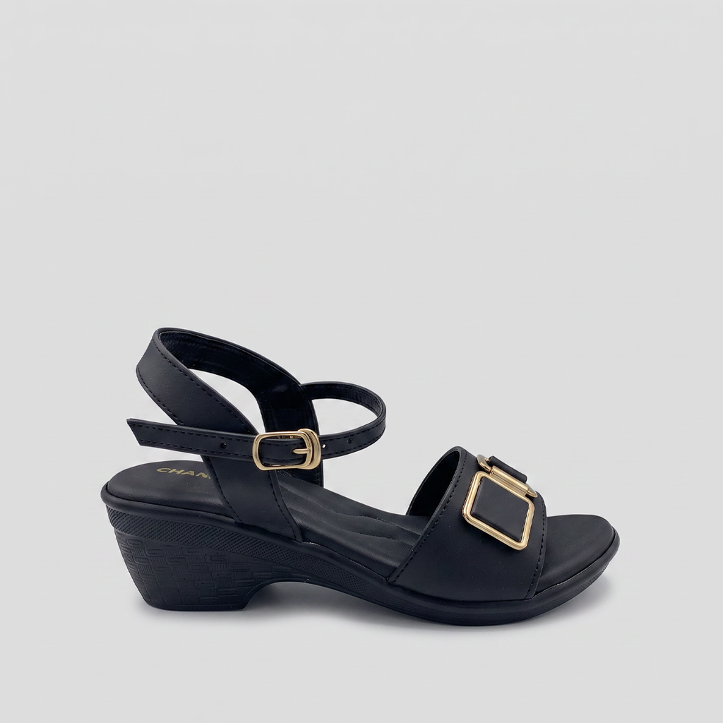 Wedge Sandals Buckle black