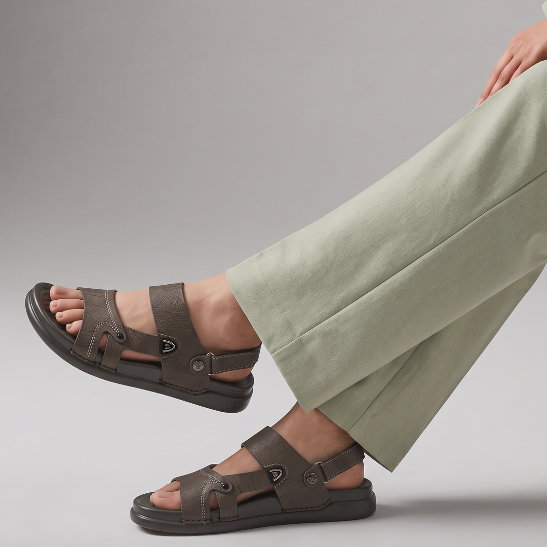 Men's Two Strap Sandals Brown