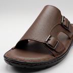 Dual Buckle Slides Brown
