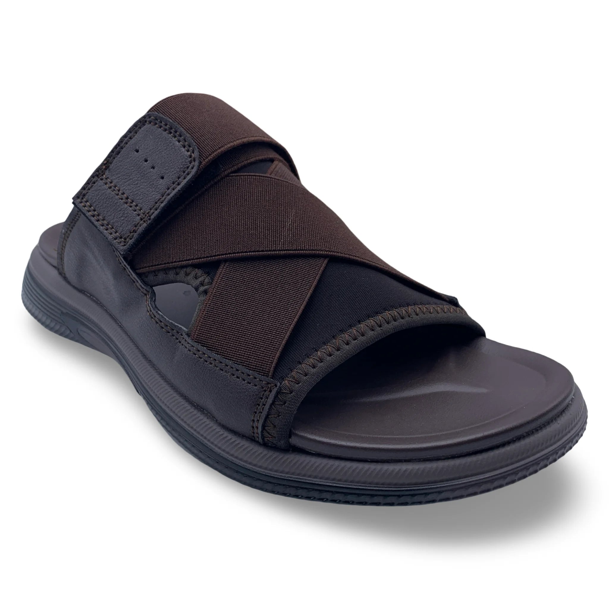0228  Men's Cross-Strap Casual Slippers
