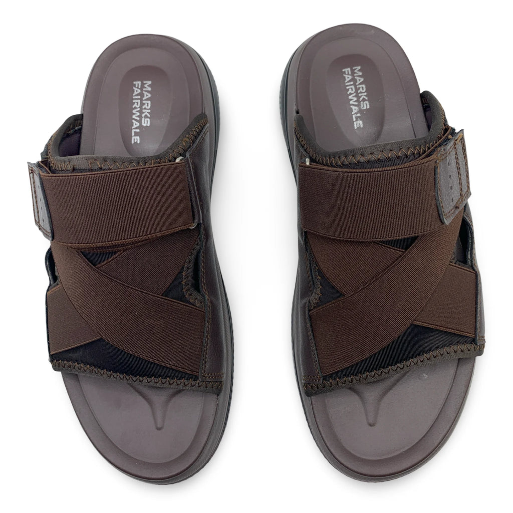 0228  Men's Cross-Strap Casual Slippers