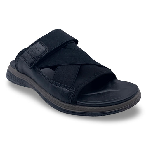 0228  Men's Cross-Strap Casual Slippers