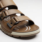 2-1449 Triple Strap Sport Sandals - Olive Brown