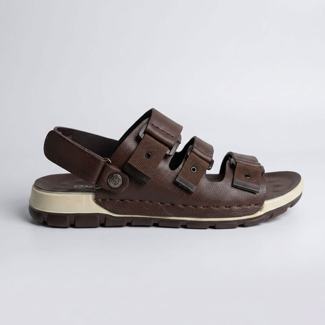 2-1449 Triple Strap Sport Sandals - Brown
