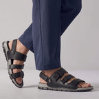 2-1449 Triple Strap Sport Sandals - Black