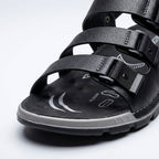2-1449 Triple Strap Sport Sandals - Black