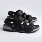 2-1449 Triple Strap Sport Sandals - Black