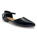 7584  Textured D’Orsay Ankle Strap Flats