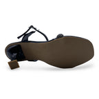 6659  Gleam Strap Flared Heel Sandals