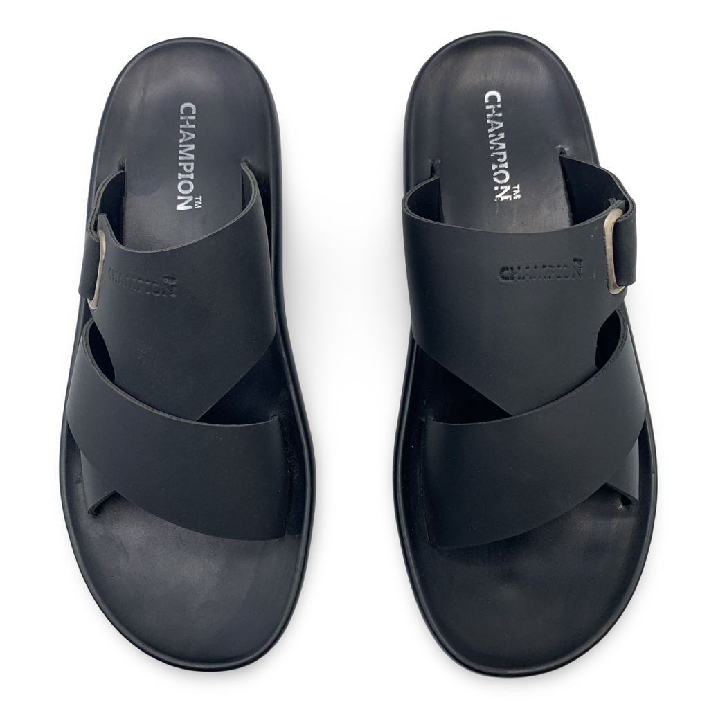033  Men's Cross-Strap Casual Slippers