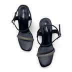 6659  Gleam Strap Flared Heel Sandals