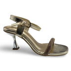 6659  Gleam Strap Flared Heel Sandals