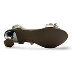 6647  Midnight Flora Spool Heel Sandals