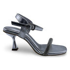 6659  Gleam Strap Flared Heel Sandals